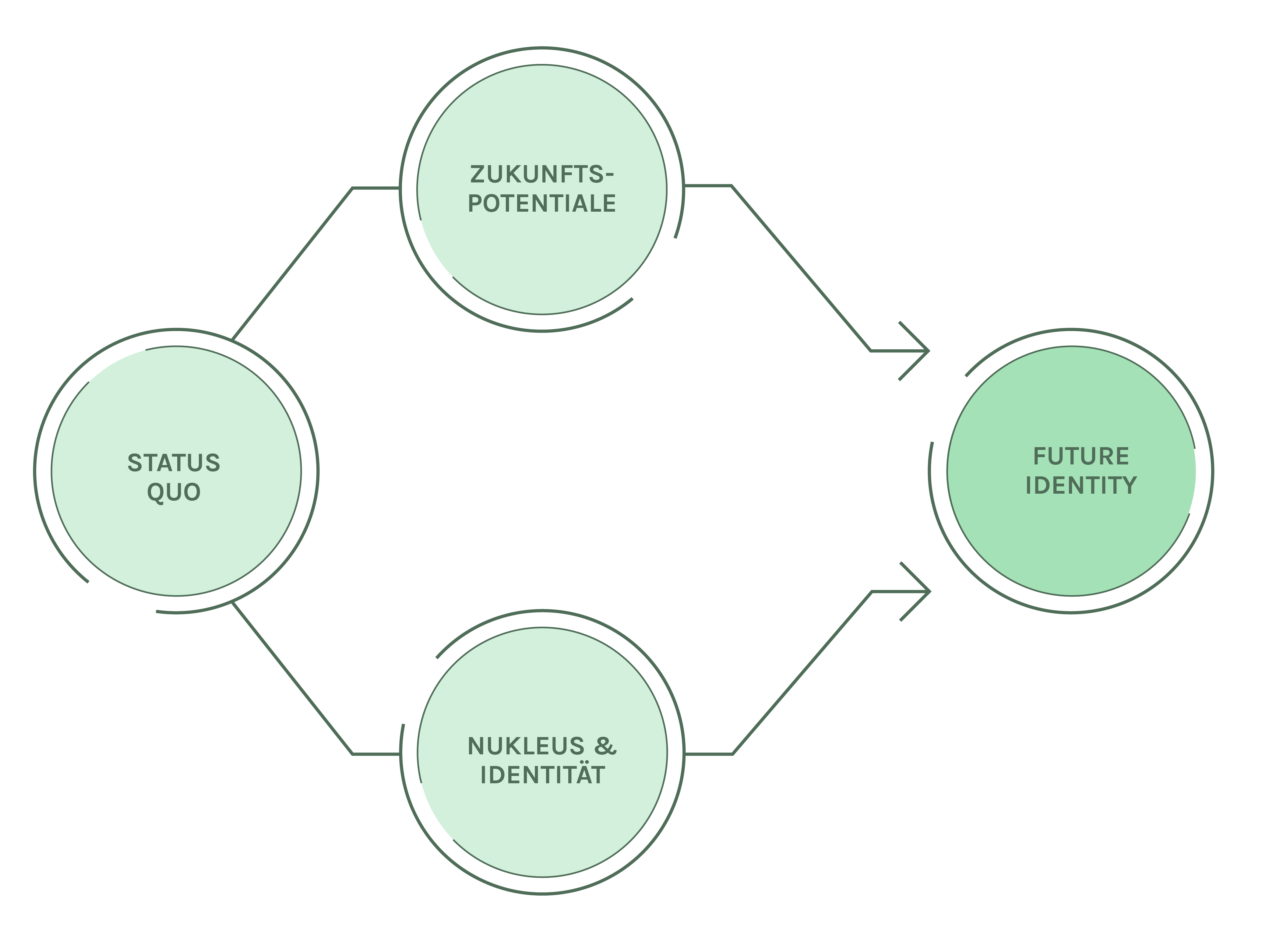 Transformationsprozess: Status Quo über Zukunftspotentiale und Nukleus & Identität zur Future Identity